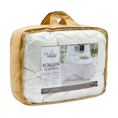 Ковдра Вовняна Стьобана Comfort Євро 140 х 205 см (СТ-001Е)