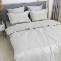 Комплект Постільної Білизни Евро 240 х 260 см Tiare Сатин Жакард Однотонний (СТ-2434Е)