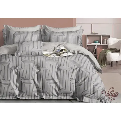 Комплект Постільної Білизни Двоспальний 220 х200 см Сатин Twill Принт (СТ-724Д)