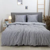 Комплект Постельного Белья Сатин Двуспальный 200 х 220 см Twill Принт (СТ-724Д)