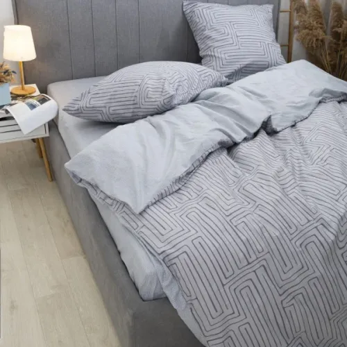Комплект Постільної Білизни Двоспальний 220 х200 см Сатин Twill Принт (СТ-724Д)