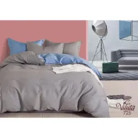 Комплект Постільної Білизни Двоспальний 220 х200 см Сатин Twill Принт (СТ-725Д)