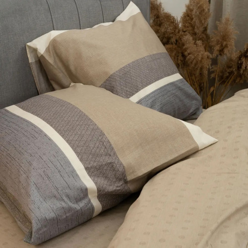 Комплект Постільної Білизни Полуторний 150 х 220 см Сатин Twill Принт (СТ-743П)