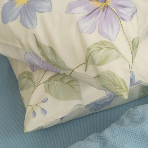 Комплект Постільної Білизни Полуторний 150 х 220 см Сатин Twill Принт (СТ-744П)