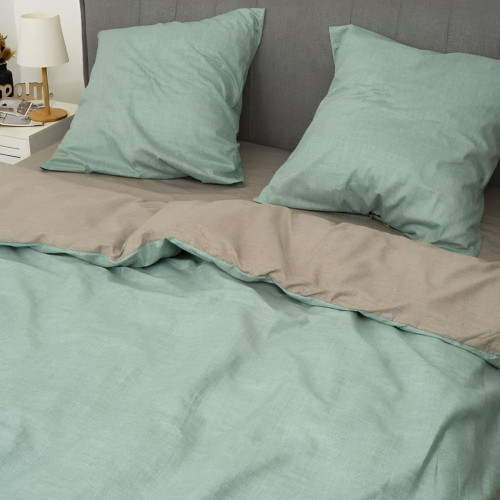 Комплект Постільної Білизни Двоспальний 220 х200 см Сатин Twill Принт (СТ-746Д)